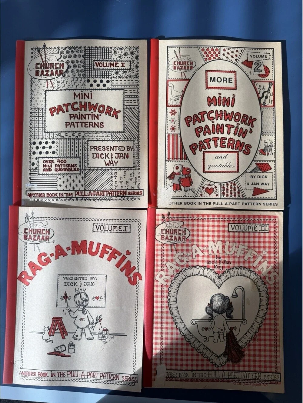 Rag A Muffins Church Bizaar Patchwork Pull Apart Pattern Series Set Of 4